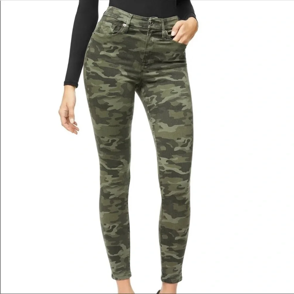Good American Good Waist High Rise Camo Skinny Jeans - Picture 15 of 16